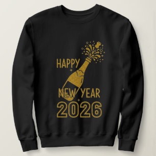 Frohes Neues Jahr 2026 Glitter Sweatshirts für Fra
