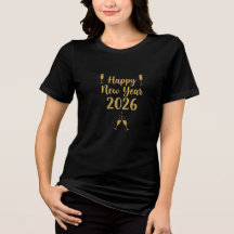 Frohes Neues Jahr 2026 Glitter-T-Shirt 