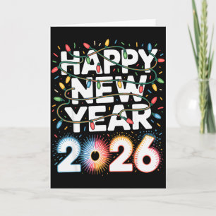 Frohes Neues Jahr 2026 Glitzershirt für Frauen  Karte