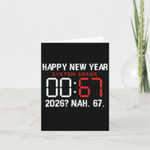 Frohes Neues Jahr 2026 Humor Uhr 6 7 Meme System I Karte