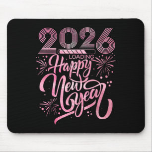 Frohes neues Jahr 2026 Laden von Feuerwerkskörpern Mousepad