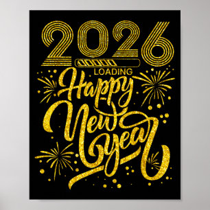 Frohes neues Jahr 2026 Lustige Silvesterparty Männ Poster