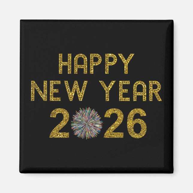 Frohes Neues Jahr 2026 Magnet (Vorne)