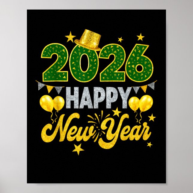 Frohes neues Jahr 2026 - Matching Family Poster (Vorne)