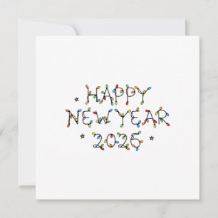 Frohes neues Jahr 2026 Minimalistisches Design Feiertagskarte