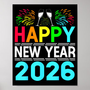 Frohes neues Jahr 2026 Nye Party - Lustiges Neujah Poster