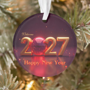 Frohes neues Jahr 2026 Ornament