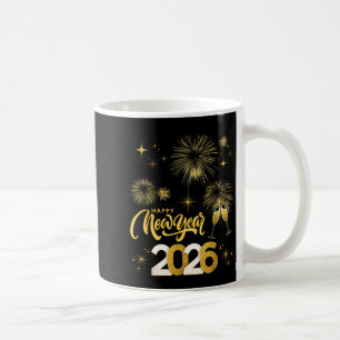 Frohes Neues Jahr 2026 Party Feuerwerk Familie Zus Kaffeetasse