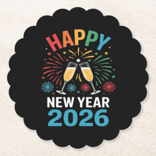 Frohes neues Jahr 2026 Party Lustig Silvester 2026 Untersetzer