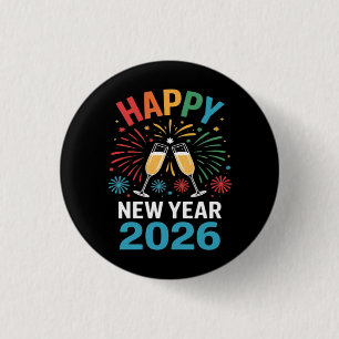 Frohes Neues Jahr 2026 Party Lustiges Silvester 20 Button