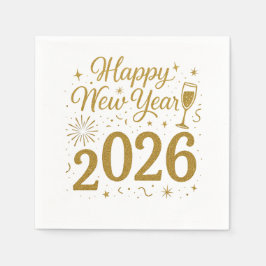 Frohes neues Jahr 2026 Party Napkins - Festtisch Serviette