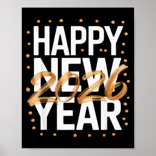 Frohes Neues Jahr 2026 Silvester Poster