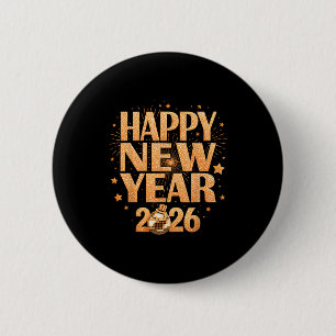 Frohes Neues Jahr 2026 Silvesterparty Countdown Button
