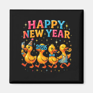 Frohes neues Jahr 2026 Süße Enten-Party-Geschenk Magnet