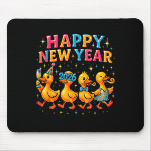 Frohes neues Jahr 2026 Süße Enten-Party-Geschenk  Mousepad