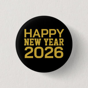 Frohes Neues Jahr 2026 T-Shirt Button