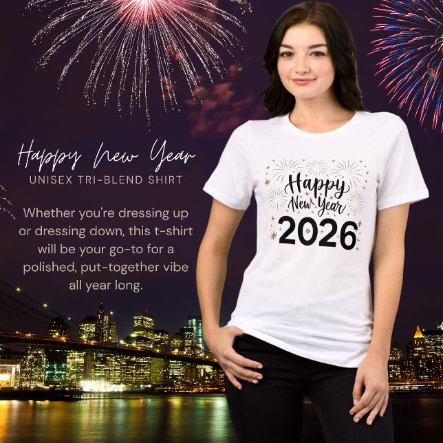 Frohes neues Jahr 2026 Tri-Blend Shirt (Von Creator hochgeladen)