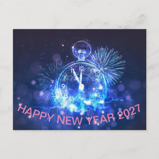 Frohes Neues Jahr 2027 Elegantes Festliches Jubilä Postkarte