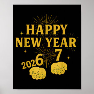 Frohes neues Jahr 67 Meme – Lustige 2026 Feier Pa Poster