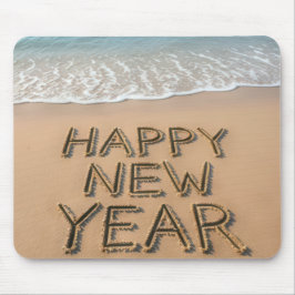Frohes neues Jahr am Meer Mousepad