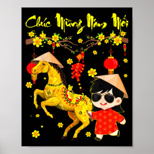 Frohes neues Jahr Binh Ngo Tet 2026 Vietnamesische Poster