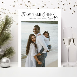 Frohes neues Jahr Cheer Modern Family 4 Fotocollag Feiertagskarte