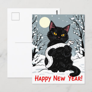 Frohes neues Jahr der Schlange Postkarte