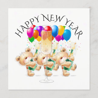 Frohes Neues Jahr / Feierlichkeiten Einladung