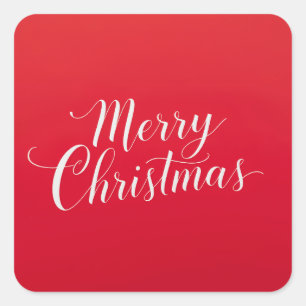 Frohes neues Jahr Frohe Weihnachten Urlaubszeit Quadratischer Aufkleber