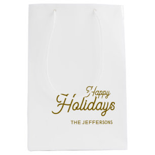 Frohes neues Jahr Fröhliche Weihnachten Saisonale Mittlere Geschenktüte
