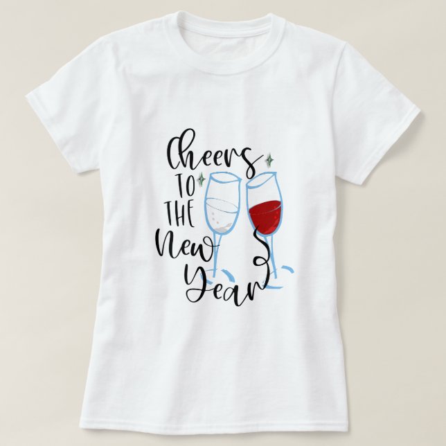 Frohes neues Jahr für den Silvester T-Shirt (Design vorne)