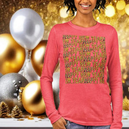 Frohes Neues Jahr Gelb-Gld Tri-Blend Shirt