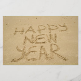 Frohes neues Jahr in Sand Briefpapier