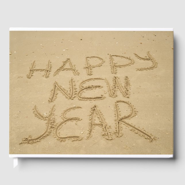 Frohes neues Jahr in Sand Gästebuch (Vorderseite)