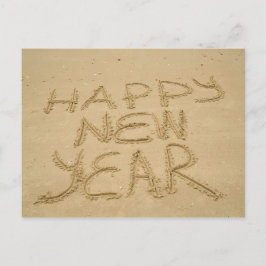 Frohes neues Jahr in Sand Postkarte
