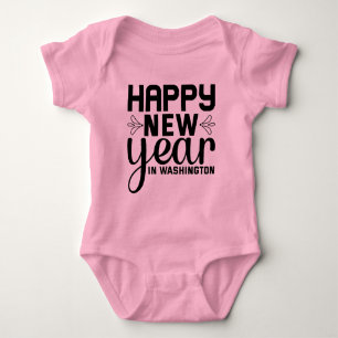 Frohes Neues Jahr in Washington-54688 Baby Strampler