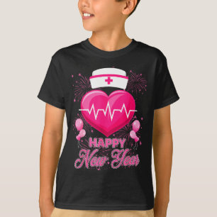 Frohes neues Jahr Krankenpfleger Herzschlag Silves T-Shirt