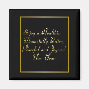 Frohes neues Jahr mit Herzen Magnet