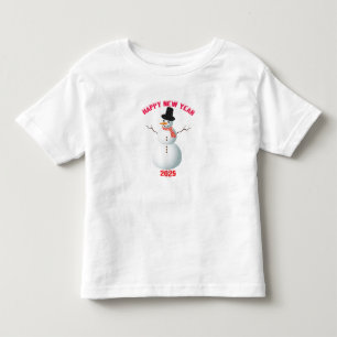 Frohes neues Jahr mit SnowMan 2025 Kleinkind T-shirt