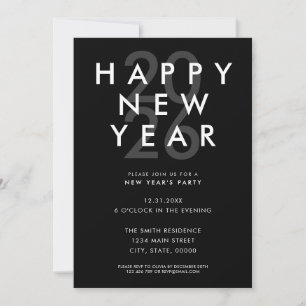 Frohes neues Jahr Moderne minimalistische Neujahrs Einladung