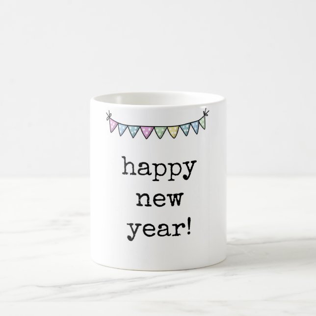 Frohes neues Jahr, Niedliche Kaffee-Tasse Kaffeetasse (Mittel)