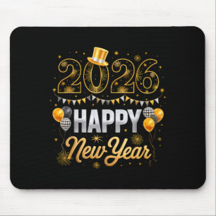 Frohes Neues Jahr Party 2026 Ballon Familie Passen Mousepad