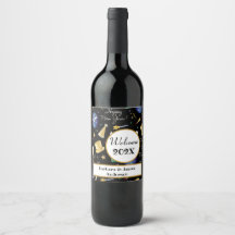 Frohes Neues Jahr Personalisiertes Weinlabel