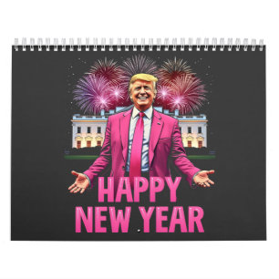 Frohes neues Jahr Silvester Trump Resolution 2025 Kalender