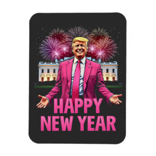 Frohes neues Jahr Silvester Trump Resolution 2025 Magnet