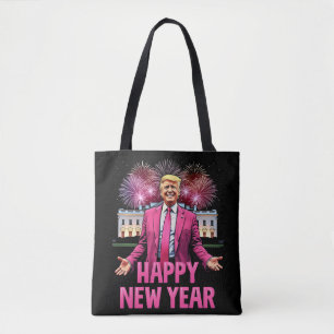 Frohes neues Jahr Silvester Trump Resolution 2025 Tasche
