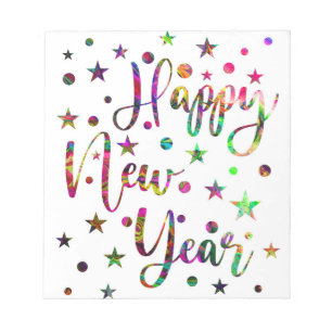 Frohes Neues Jahr, Silvesterfest-Muster Notizblock