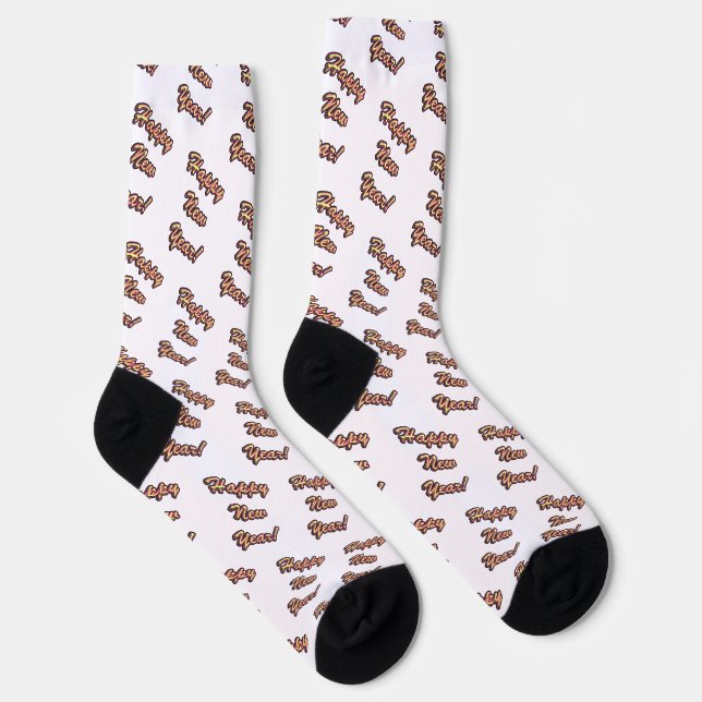 Frohes Neues Jahr  Socken (Rechts)