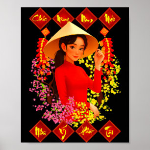 Frohes neues Jahr Tet Binh Ngo 2026 Vietnamesische Poster