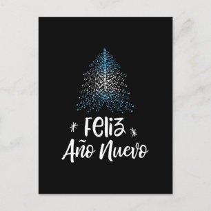 Frohes neues Jahr Weihnachtsbaum mit Argentinienfl Feiertagspostkarte